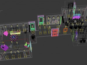 panoramic 360 american style restaurant kitchen space 04 Modelo 3D