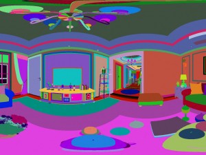 panoramic american style family living room restaurant 03 Model 3D