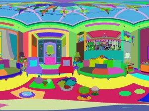 panoramic american style family living room restaurant 04 Modelo 3D