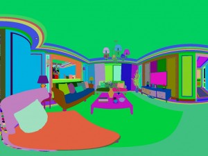 panoramic american style family living room restaurant 07 Model 3D