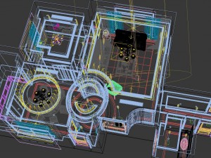 panoramic american style family living room restaurant 07 Model 3D