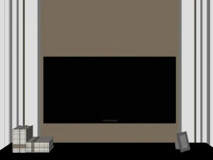 panoramic american style family living room restaurant 10 3D Model