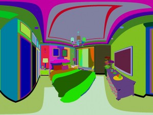 panoramic american style family bedroom space 02 Model 3D