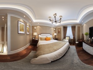 panoramic american style family bedroom space 03 3D 模型