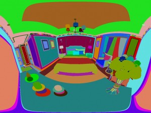 panoramic american style family bedroom space 03 Model 3D