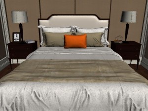 panoramic american style family bedroom space 03 Model 3D