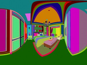 panoramic american style family bedroom space 04 Modelo 3D