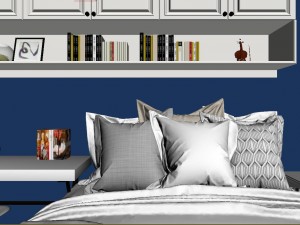 panoramic american style family bedroom space 06 3D Model