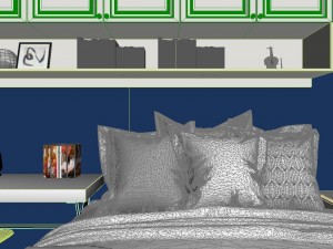 panoramic american style family bedroom space 06 3D Model