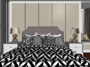 panoramic american style family bedroom space 07 Model 3D