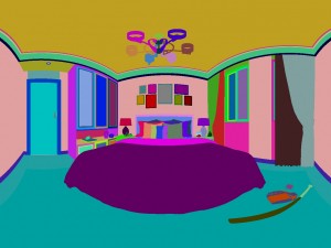panoramic american style family bedroom space 08 3D Модель