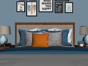 panoramic american style family bedroom space 08 3D Модель
