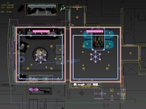 panoramic american style living room restaurant space 01 Modello 3D