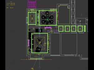 panoramic american style living room restaurant space 03 3D 模型
