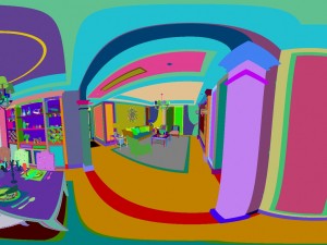 panoramic american style living room restaurant space 07 Model 3D