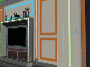 panoramic american style living room restaurant space 08 Modello 3D
