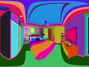 panoramic american style living room restaurant space 09 Model 3D