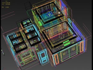 panoramic american style living room restaurant space 09 Model 3D