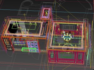 panoramic american style living room restaurant space 10 3D Model