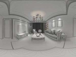 panoramic american style living room restaurant space 13 Modèle 3D
