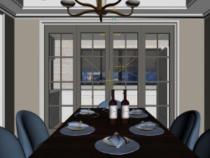panoramic american style living room restaurant space 14 3Dモデル
