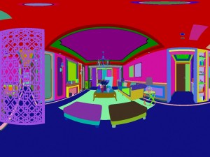 panoramic american style living room restaurant space 22 3D 모델