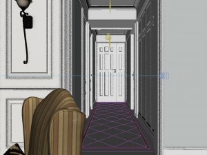 panoramic american style living room restaurant space 23 Modello 3D