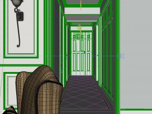 panoramic american style living room restaurant space 23 Modello 3D
