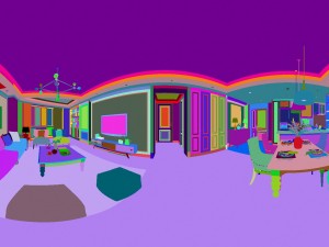 panoramic view american style living room dining room 25 Modèle 3D