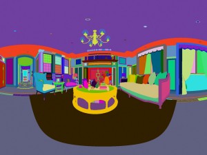 panoramic american style living room restaurant space 26 Modèle 3D