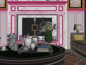 panoramic american style living room restaurant space 26 Modèle 3D