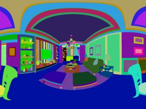 panoramic american style living room restaurant space 27 3D 모델