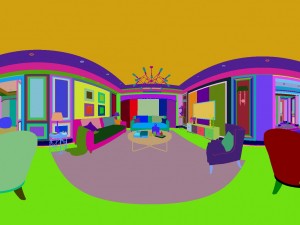 panoramic american style living room restaurant space 28 Model 3D