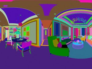 panoramik amerikan tarzı oturma odası restoran alanı 29 3D Model