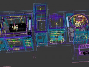 panoramic american style living room restaurant space 31 Modèle 3D