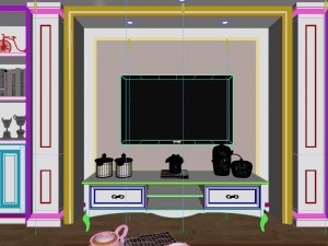 panoramic american style living room restaurant space 35 Modèle 3D