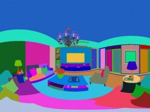 panoramic american style living room restaurant space 36 Modelo 3D