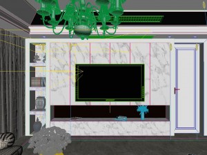 panoramic american style living room restaurant space 36 Modelo 3D