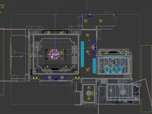 panoramic american style living room restaurant space 38 3D-Modell