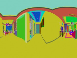 panoramic american style living room restaurant space 39 Modello 3D