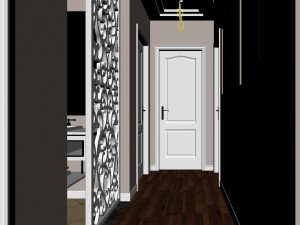 panoramic american style living room restaurant space 39 Modello 3D