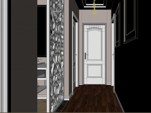 panoramic american style living room restaurant space 39 Modello 3D
