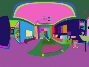 panoramic american style living room restaurant space 41 Modèle 3D