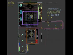 panoramic american style living room restaurant space 42 3D Model