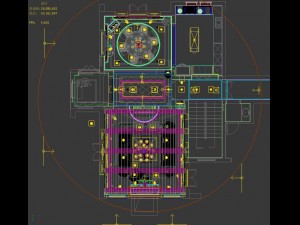 panoramic american style living room restaurant space 43 3D 모델