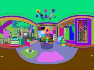 panoramic american style living room dining room 47 3D Model