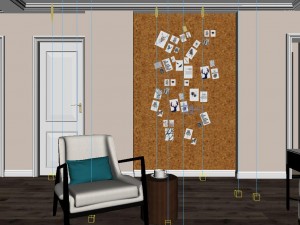 panoramic american style living room restaurant space 49 3D 模型