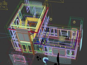 panoramic american style living room restaurant space 50 Modelo 3D