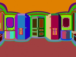 panoramicrican style bathroom toilet space 01 Modelo 3D