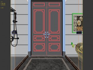 panoramicrican style bathroom toilet space 01 Modelo 3D